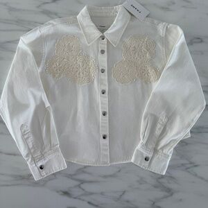 Frame, M, Au Natural Clean, Crochet Swing Shirt